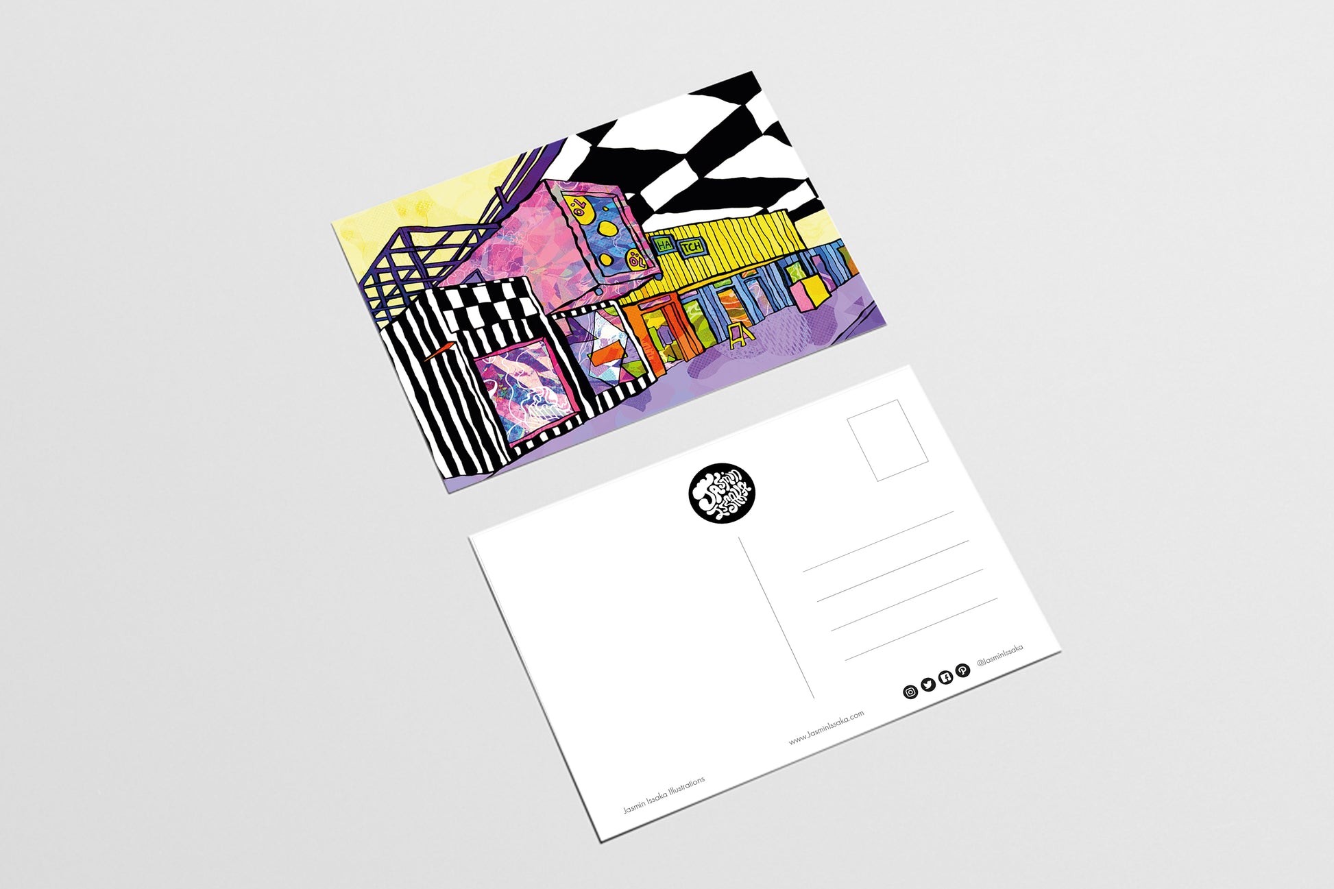 Manchester Hatch Psychedelic Postcard image 3