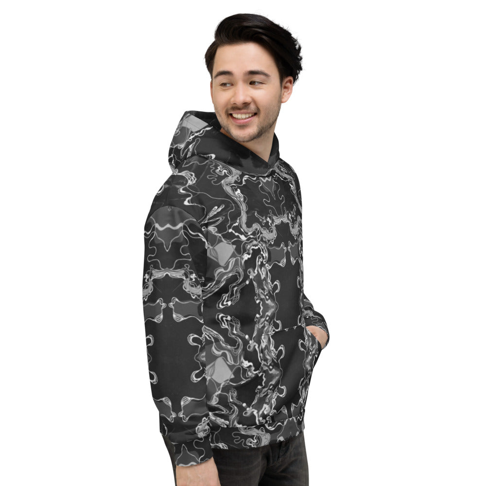 Psychedelic Unisex Hoodie - Black String Theory image 2