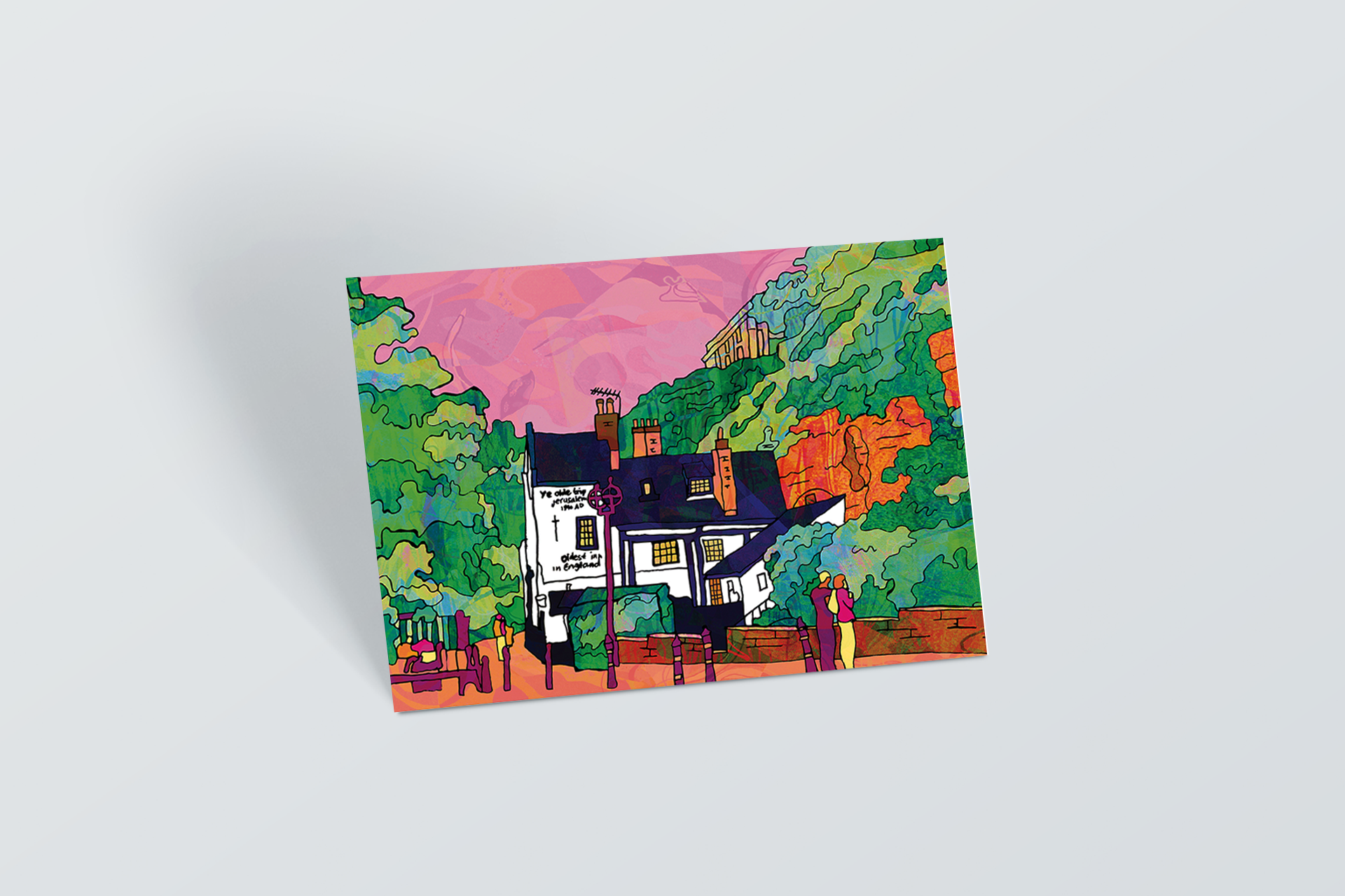 Nottingham Postcard Ye Olde Trip to Jerusalem image 0