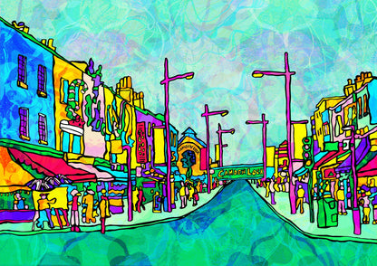 London Camden Town Psychedelic Art Print image 2