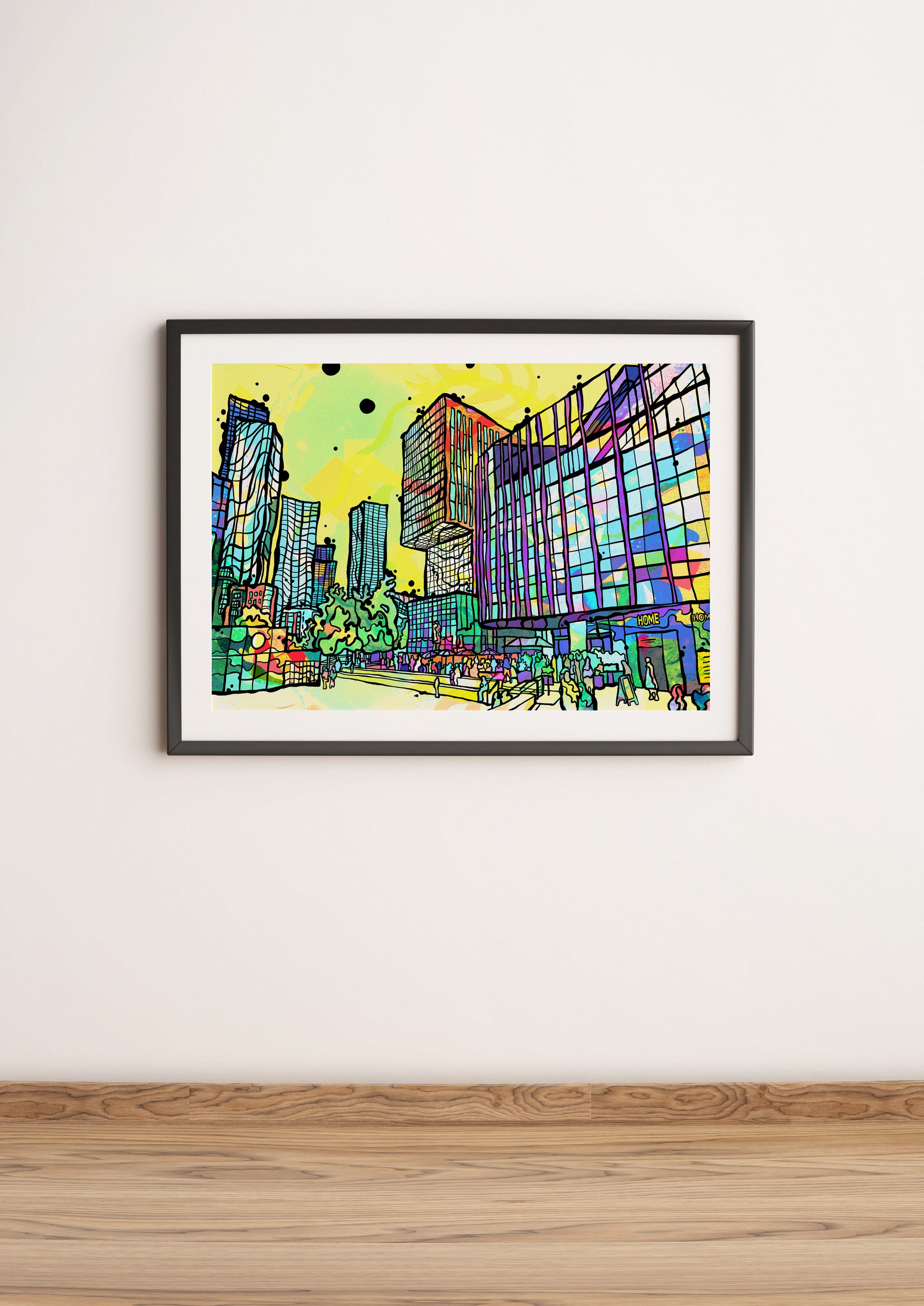 HOME - Manchester City Psychedelic Art Print image 0