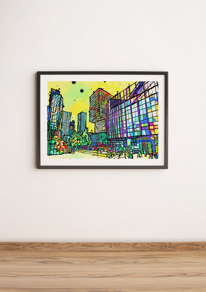 HOME - Manchester City Psychedelic Art Print image 0