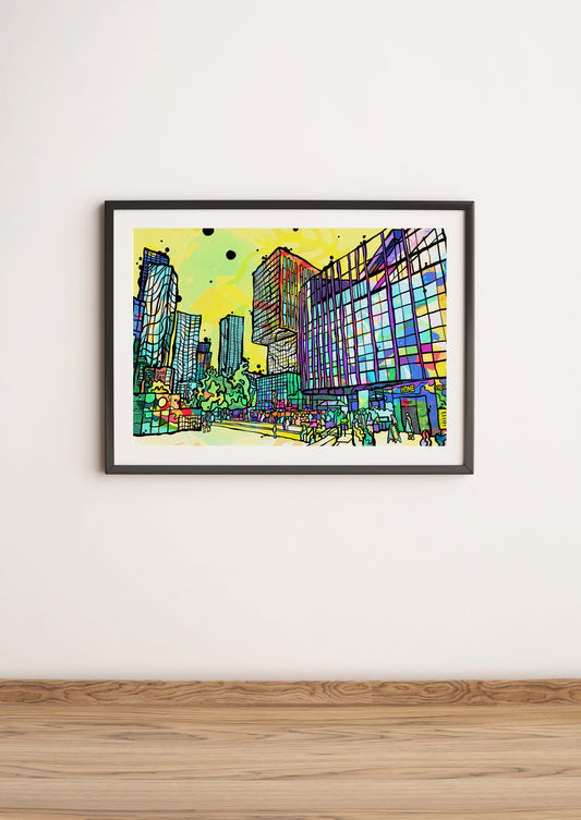 HOME - Manchester City Psychedelic Art Print image 0