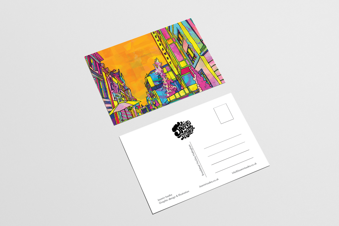 Nottingham Hockley Psychedelic Postcard image 2