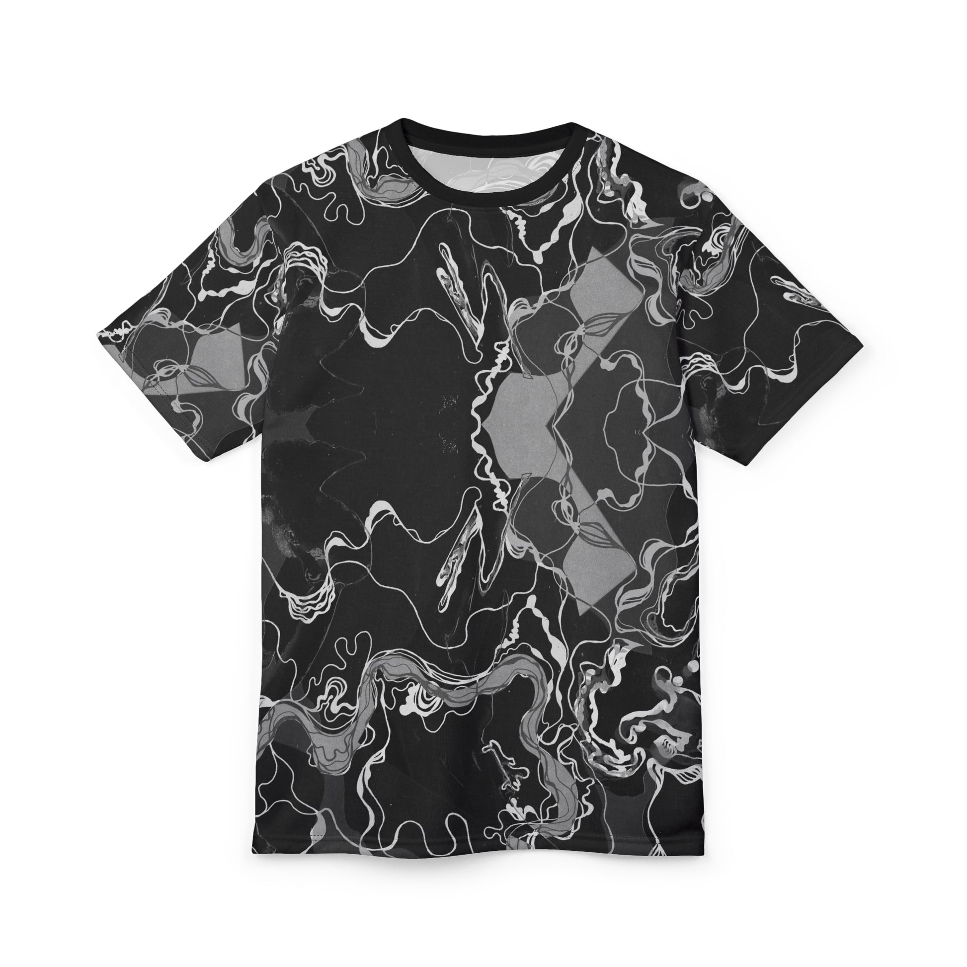 Black Marble Magic - Psychedelic Unisex Graphic T-shirt Festival & Casual Wear image 1