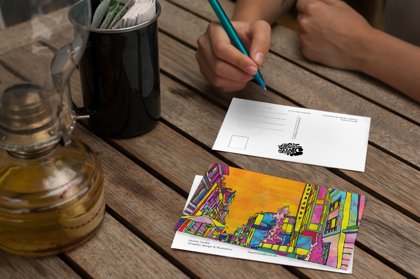 Nottingham Hockley Psychedelic Postcard image 3