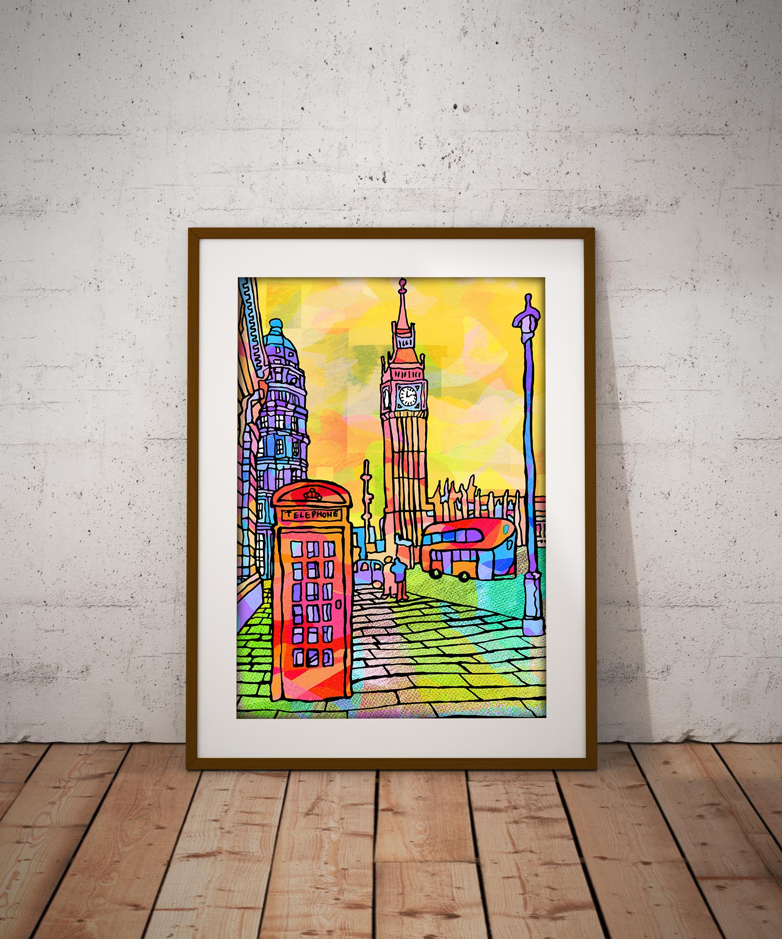London Big Ben Psychedelic Art Print image 0