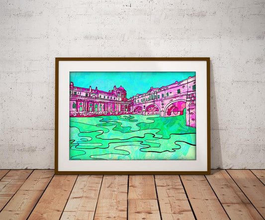Bath Pulteney Bridge Psychedelic Art Print image 0