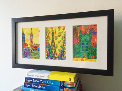 Bath Abbey Cathedral Psychedelic Postcard image 3