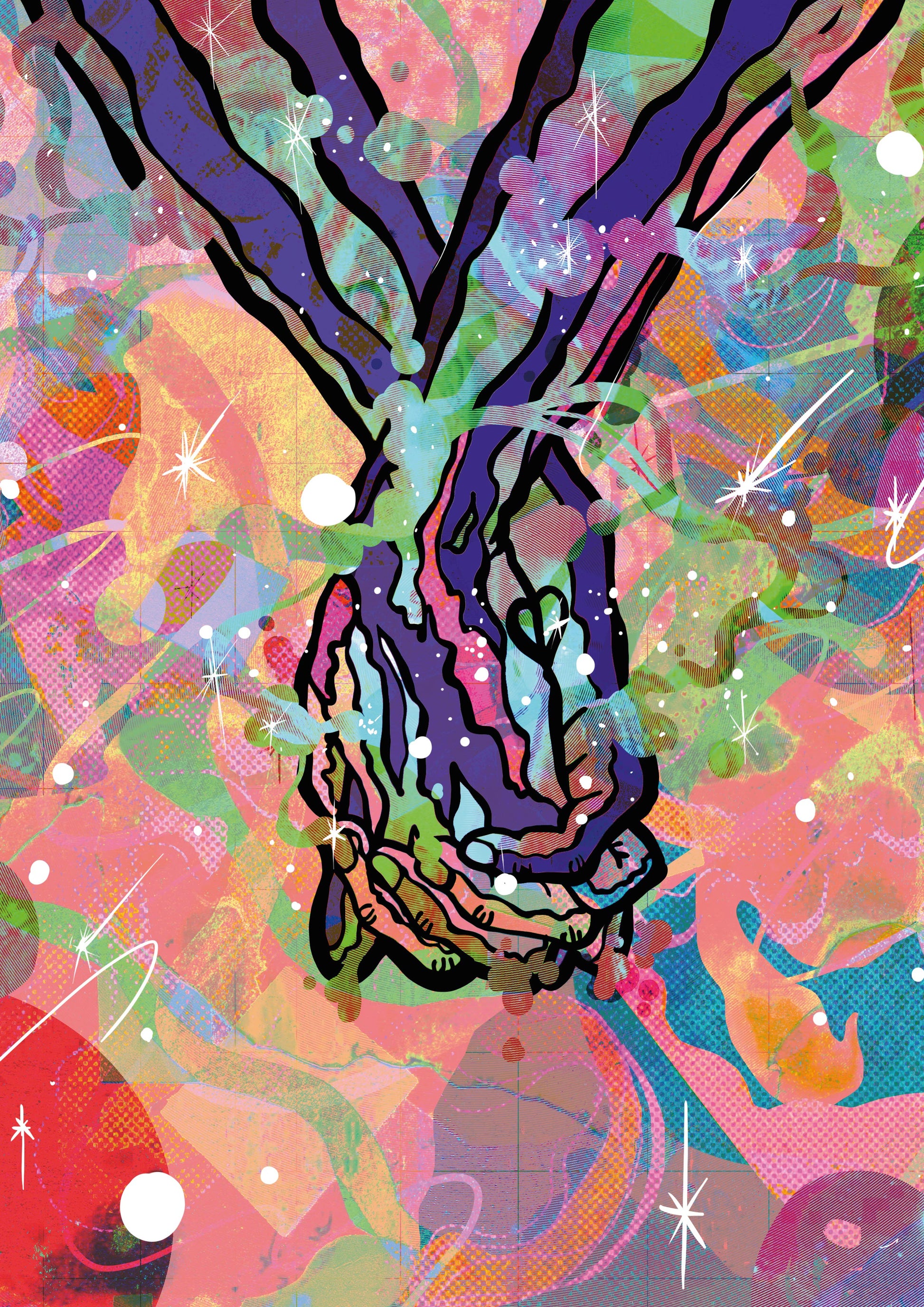 Cosmic Love Psychedelic Art Print image 1