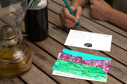 Bath Pulteney Bridge Psychedelic Postcard image 3