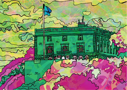 Nottingham Castle Psychedelic Art Print image 2