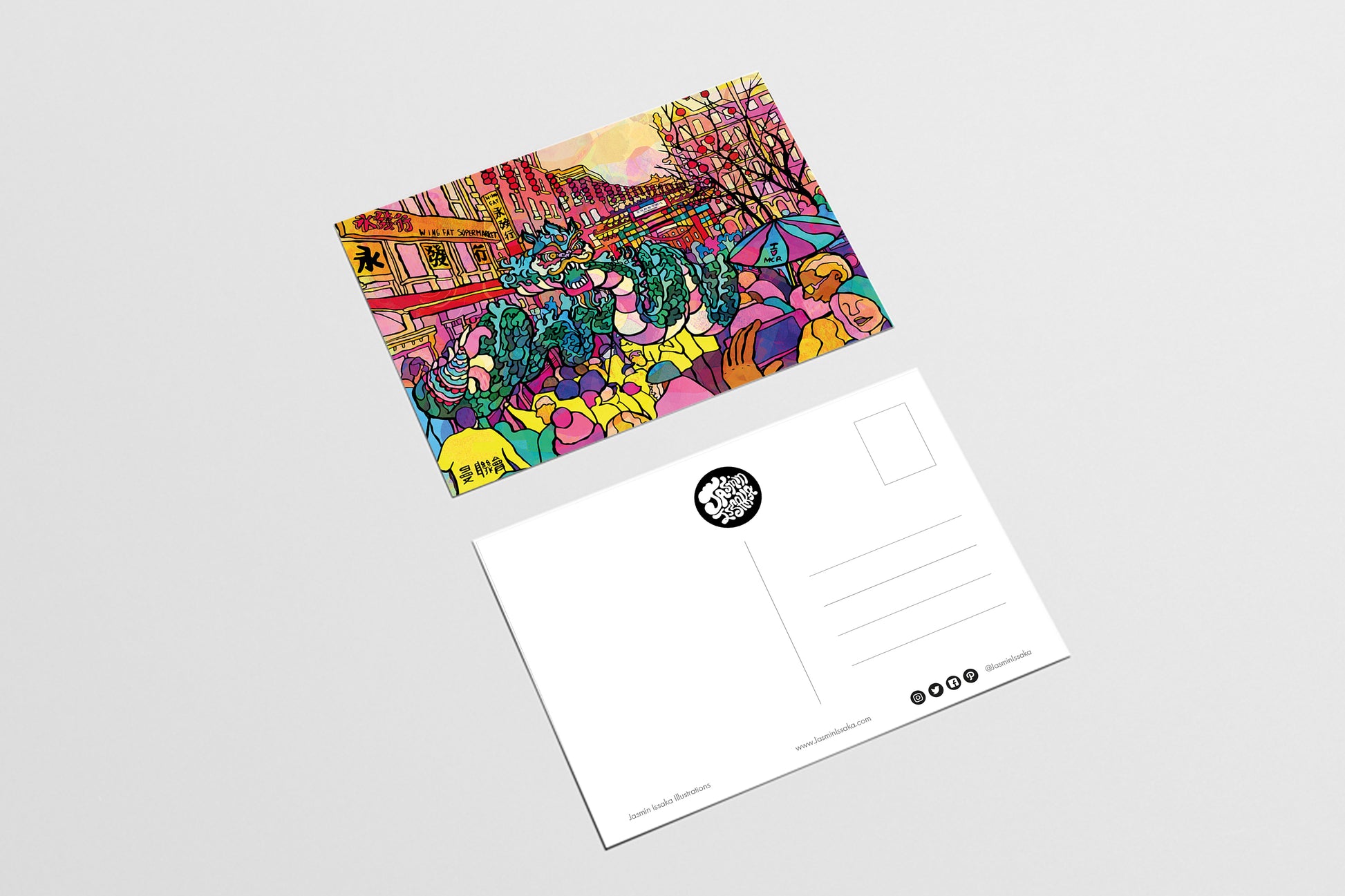 Manchester China Town Psychedelic Postcard image 3