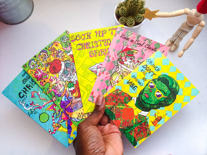 Psychedelic Christmas Card Pack image 0