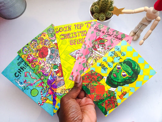 Psychedelic Christmas Card Pack image 0