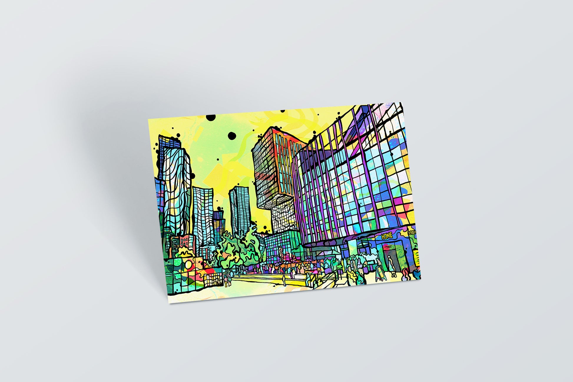 HOME Art Centre Psychedelic Postcard image 0